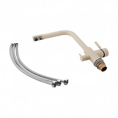 Будкрам купити Змішувач для кухні Lidz (BEI) Over 38 020 із підключенням до фільтра Змішувач для кухні Lidz (BEI) Over 38 020 із підключенням до фільтра 6