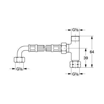 Будкрам купить Гибкая подводка для термостата Grohe Grohtherm Micro 47533000 Гибкая подводка для термостата Grohe Grohtherm Micro 47533000 4
