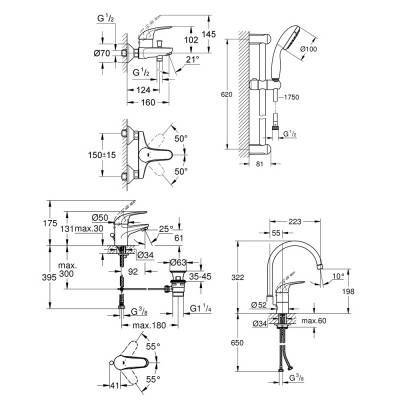 Будкрам купити Великий набір для дому Grohe Mega Bundle 39117MB0 Великий набір для дому Grohe Mega Bundle 39117MB0 5