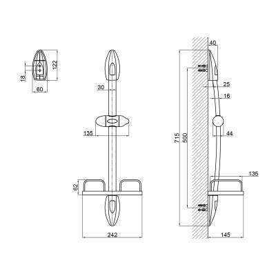Будкрам купити Штанга для душу Lidz (CRM) 49 40 019 з мильницею Штанга для душу Lidz (CRM) 49 40 019 з мильницею 2