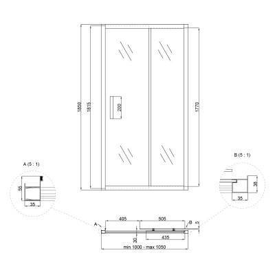 Будкрам купить Душевая дверь в нишу Lidz Zycie SD100x185.CRM.TR, стекло прозрачное 5 мм Душевая дверь в нишу Lidz Zycie SD100x185.CRM.TR, стекло прозрачное 5 мм 2