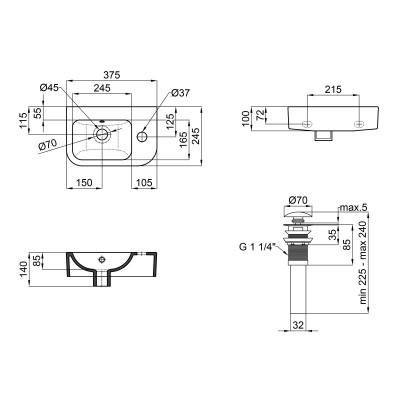 Будкрам купить Раковина Qtap Tern 375х245х135 White с донным клапаном QT171110100RW Раковина Qtap Tern 375х245х135 White с донным клапаном QT171110100RW 2