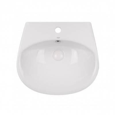 Будкрам купить Раковина подвесная моноблок Qtap Virgo 550х430х400 White с донным клапаном QT1811037GW