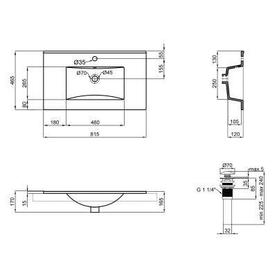 Будкрам купить Раковина Qtap Albatross New 810x470x180 White с донным клапаном QT0111750680W Раковина Qtap Albatross New 810x470x180 White с донным клапаном QT0111750680W 2