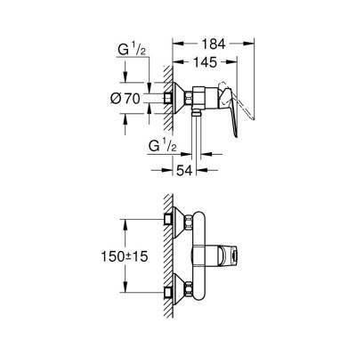 Будкрам купить Смеситель для душа Grohe BauLoop 23634000 Смеситель для душа Grohe BauLoop 23634000 4