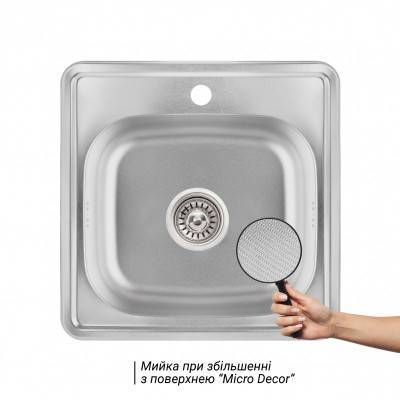 Будкрам купить Кухонная мойка Lidz 4848 0,6 мм Micro Decor (LIDZ4848MDDEC06) Кухонная мойка Lidz 4848 0,6 мм Micro Decor (LIDZ4848MDDEC06) 3