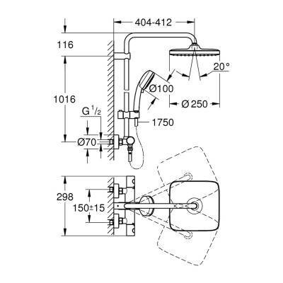 Будкрам купить Душевая система Grohe Tempesta Cosmopolitan 26689000 Душевая система Grohe Tempesta Cosmopolitan 26689000 4