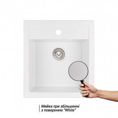 Будкрам купить Кухонная мойка Qtap CS 5046 White (QT5046WHI650) Кухонная мойка Qtap CS 5046 White (QT5046WHI650) 3