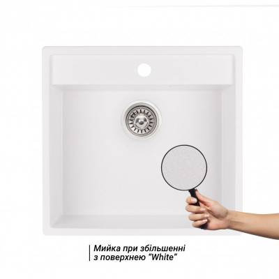 Будкрам купить Кухонная мойка Qtap CS 5250 White (QT5250WHI650) Кухонная мойка Qtap CS 5250 White (QT5250WHI650) 3