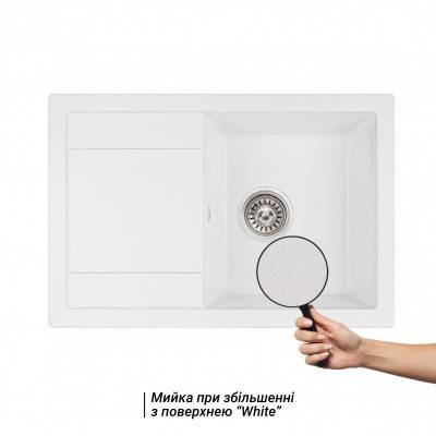 Будкрам купить Кухонная мойка Qtap CS 7449 White (QT7449WHI650) Кухонная мойка Qtap CS 7449 White (QT7449WHI650) 3