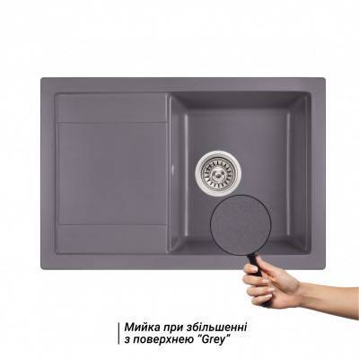 Будкрам купить Кухонная мойка Qtap CS 7449 Grey (QT7449GRE471) Кухонная мойка Qtap CS 7449 Grey (QT7449GRE471) 3