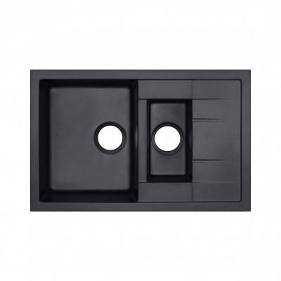 Будкрам купить Кухонная мойка с дополнительной чашей Qtap CS 7648 Beton (QT7648BET502)