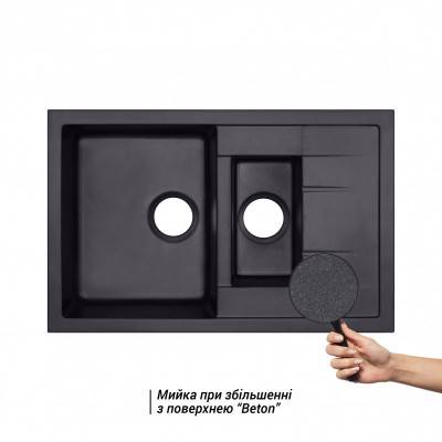 Будкрам купить Кухонная мойка с дополнительной чашей Qtap CS 7648 Beton (QT7648BET502) Кухонная мойка с дополнительной чашей Qtap CS 7648 Beton (QT7648BET502) 3