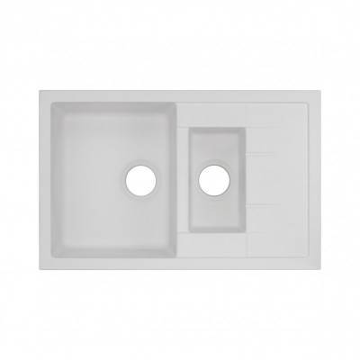 Будкрам купить Кухонная мойка с дополнительной чашей Qtap CS 7648 White (QT7648WHI650)