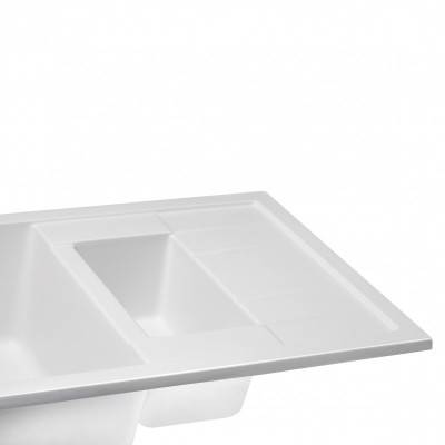 Будкрам купить Кухонная мойка с дополнительной чашей Qtap CS 7648 White (QT7648WHI650) Кухонная мойка с дополнительной чашей Qtap CS 7648 White (QT7648WHI650) 5