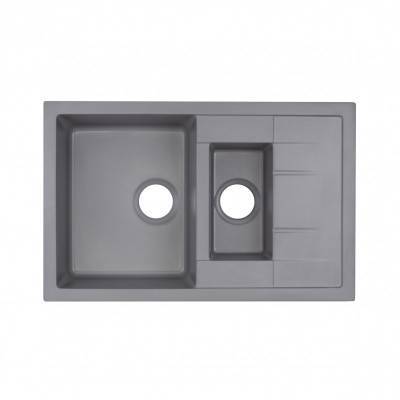 Будкрам купить Кухонная мойка с дополнительной чашей Qtap CS 7648 Grey (QT7648GRE471)