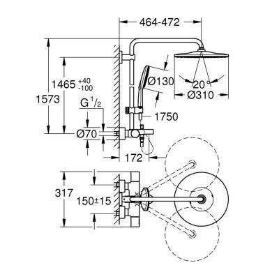 Будкрам купить Душевая система Grohe Rainshower Smartactive 26657000 Душевая система Grohe Rainshower Smartactive 26657000 2