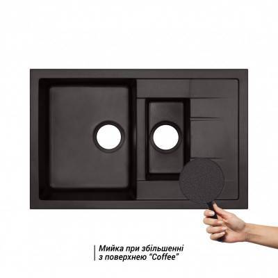 Будкрам купить Кухонная мойка с дополнительной чашей Qtap CS 7648 Coffee (QT7648COF551) Кухонная мойка с дополнительной чашей Qtap CS 7648 Coffee (QT7648COF551) 3