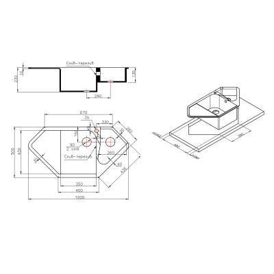 Будкрам купить Кухонная мойка с дополнительной чашей Lidz 1000x500/225 WHI-01 (LIDZWHI011000500225) Кухонная мойка с дополнительной чашей Lidz 1000x500/225 WHI-01 (LIDZWHI011000500225) 2