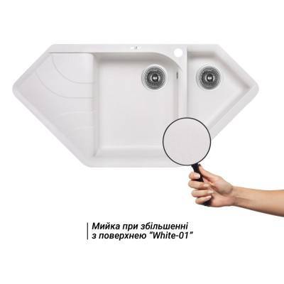 Будкрам купить Кухонная мойка с дополнительной чашей Lidz 1000x500/225 WHI-01 (LIDZWHI011000500225) Кухонная мойка с дополнительной чашей Lidz 1000x500/225 WHI-01 (LIDZWHI011000500225) 3