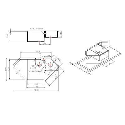 Будкрам купить Кухонная мойка с дополнительной чашей Lidz 1000x500/225 COL-06 (LIDZCOL061000500225) Кухонная мойка с дополнительной чашей Lidz 1000x500/225 COL-06 (LIDZCOL061000500225) 2