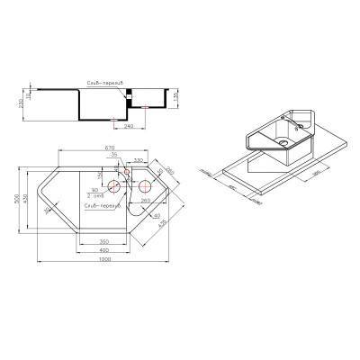 Будкрам купить Кухонная мойка с дополнительной чашей Lidz 1000x500/225 GRA-09 (LIDZGRA091000500225) Кухонная мойка с дополнительной чашей Lidz 1000x500/225 GRA-09 (LIDZGRA091000500225) 2