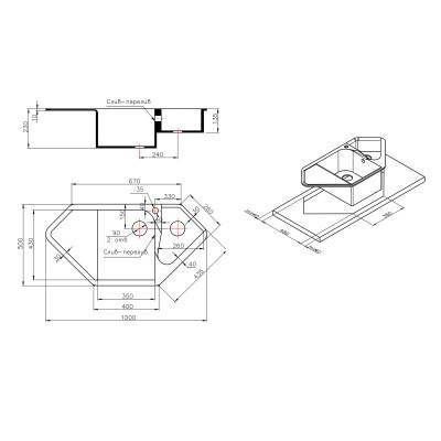 Будкрам купить Кухонная мойка с дополнительной чашей Lidz 1000x500/225 STO-10 (LIDZSTO101000500225) Кухонная мойка с дополнительной чашей Lidz 1000x500/225 STO-10 (LIDZSTO101000500225) 2
