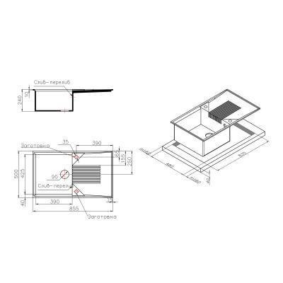 Будкрам купить Кухонная мойка Lidz 860х500/240 COL-06 (LIDZWCOL06860500240) Кухонная мойка Lidz 860х500/240 COL-06 (LIDZWCOL06860500240) 2