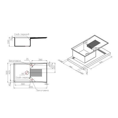 Будкрам купить Кухонная мойка Lidz 860х500/240 MAR-07 (LIDZMAR07860500240) Кухонная мойка Lidz 860х500/240 MAR-07 (LIDZMAR07860500240) 2