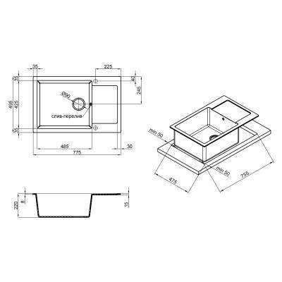Будкрам купить Кухонная мойка Lidz 781x510/200 MAR-07 (LIDZMAR07781510200) Кухонная мойка Lidz 781x510/200 MAR-07 (LIDZMAR07781510200) 2