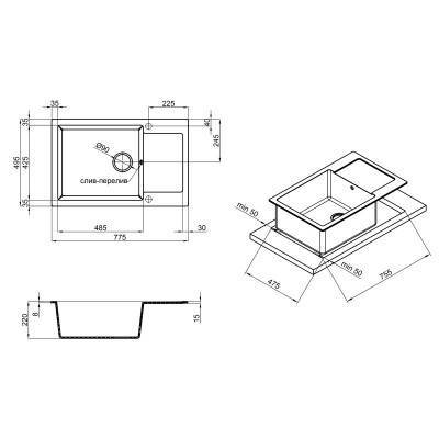 Будкрам купить Кухонная мойка Lidz 781x510/200 STO-10 (LIDZSTO10781510200) Кухонная мойка Lidz 781x510/200 STO-10 (LIDZSTO10781510200) 2