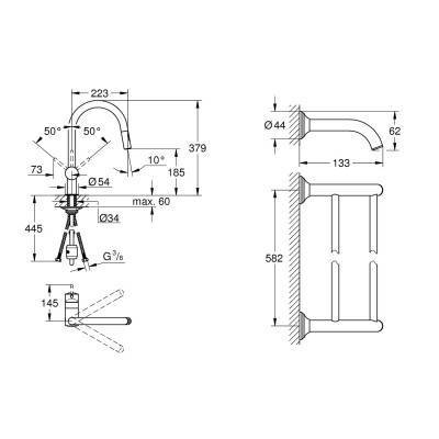 Будкрам купити Набір Grohe змішувач для кухні з висувним виливом Minta 32321DC2 + тримач для рушників Essentials Authentic 40654001 Набір Grohe змішувач для кухні з висувним виливом Minta 32321DC2 + тримач для рушників Essentials Authentic 40654001 2