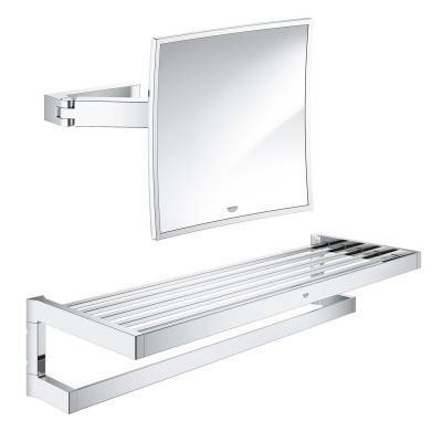 Будкрам купить Набор аксессуаров Grohe полка для полотенец Selection Cube 40804000 + зеркало косметическое Selection Cube 40808000 Набор аксессуаров Grohe полка для полотенец Selection Cube 40804000 + зеркало косметическое Selection Cube 40808000 1_small