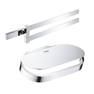 Будкрам купить Набор аксессуаров Grohe полотенцедержатель Selection Cube 40768000 + держатель для туалетной бумаги Selection 41069000 Набор аксессуаров Grohe полотенцедержатель Selection Cube 40768000 + держатель для туалетной бумаги Selection 41069000 1_small