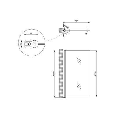 Будкрам купить Штора на ванну Lidz Brama SS80x140R.CRM.TR стекло прозрачное 6 мм, правая Штора на ванну Lidz Brama SS80x140R.CRM.TR стекло прозрачное 6 мм, правая 2