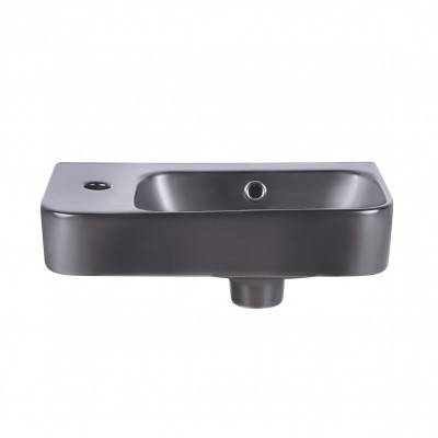 Будкрам купить Раковина Qtap Tern 450х260х155 Matt black с донным клапаном QT17115117LMB Раковина Qtap Tern 450х260х155 Matt black с донным клапаном QT17115117LMB 3