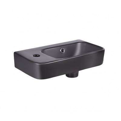 Будкрам купить Раковина Qtap Tern 450х260х155 Matt black с донным клапаном QT17115117LMB Раковина Qtap Tern 450х260х155 Matt black с донным клапаном QT17115117LMB 4
