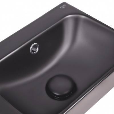 Будкрам купить Раковина Qtap Tern 450х260х155 Matt black с донным клапаном QT17115117LMB Раковина Qtap Tern 450х260х155 Matt black с донным клапаном QT17115117LMB 5