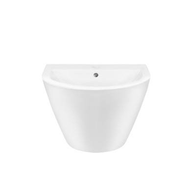 Будкрам купить Раковина подвесная моноблок Qtap Swan 521х435х385 White с донным клапаном QT1611005GW
