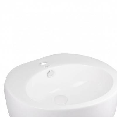 Будкрам купити Раковина підвісна моноблок Qtap Robin 520х520х400 White з донним клапаном QT1311001GW Раковина підвісна моноблок Qtap Robin 520х520х400 White з донним клапаном QT1311001GW 4