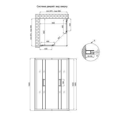 Будкрам купить Душевая кабина Qtap Taurus CRM1011SC6 100x100 см, стекло Clear 6 мм, покрытие CalcLess без поддона Душевая кабина Qtap Taurus CRM1011SC6 100x100 см, стекло Clear 6 мм, покрытие CalcLess без поддона 2