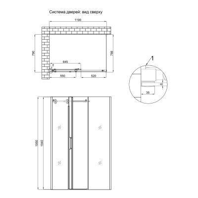 Будкрам купить Душевая кабина Qtap Aries CRM10128RC8 120x80 см, стекло Clear 6 мм, покрытие CalcLess без поддона Душевая кабина Qtap Aries CRM10128RC8 120x80 см, стекло Clear 6 мм, покрытие CalcLess без поддона 2