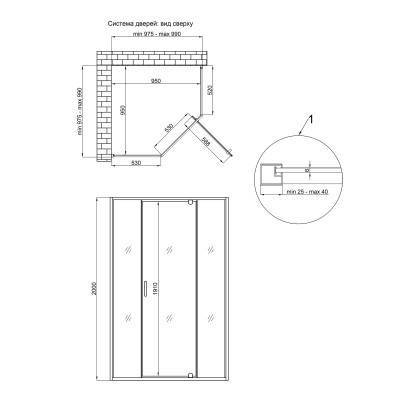 Будкрам купить Душевая кабина Qtap Scorpio CRM10115-AC6 100x100 см, стекло Clear 6 мм, покрытие CalcLess без поддона Душевая кабина Qtap Scorpio CRM10115-AC6 100x100 см, стекло Clear 6 мм, покрытие CalcLess без поддона 2