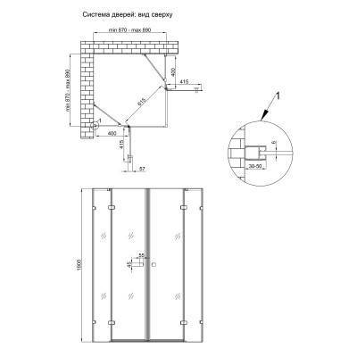 Будкрам купить Душевая кабина Qtap Crow BLA1099SC6 90x90 см, стекло Clear 6 мм, покрытие CalcLess без поддона Душевая кабина Qtap Crow BLA1099SC6 90x90 см, стекло Clear 6 мм, покрытие CalcLess без поддона 2