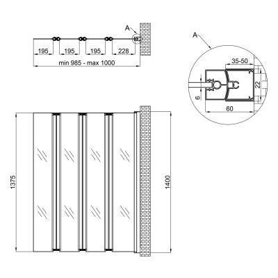 Будкрам купить Штора на ванну Qtap Gemini WHI40114RP6 стекло Pear 6 мм, 100x140 см Штора на ванну Qtap Gemini WHI40114RP6 стекло Pear 6 мм, 100x140 см 2