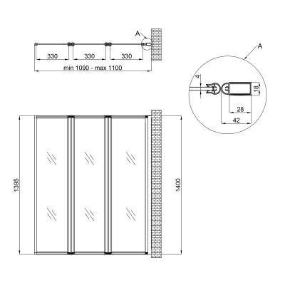Будкрам купить Штора на ванну Qtap Gemini WHI401114RP4 стекло Pear 4 мм, 110x140 см Штора на ванну Qtap Gemini WHI401114RP4 стекло Pear 4 мм, 110x140 см 2