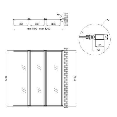 Будкрам купить Штора на ванну Qtap Gemini WHI401214RP4 стекло Pear 4 мм, 120x140 см Штора на ванну Qtap Gemini WHI401214RP4 стекло Pear 4 мм, 120x140 см 2
