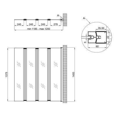 Будкрам купить Штора на ванну Qtap Gemini WHI401214RP6 стекло Pear 6 мм, 120x140 см Штора на ванну Qtap Gemini WHI401214RP6 стекло Pear 6 мм, 120x140 см 2