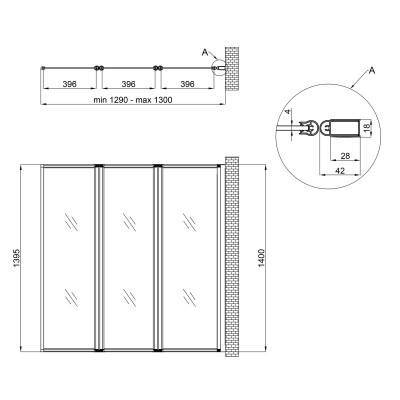 Будкрам купить Штора на ванну Qtap Gemini WHI401314RP4 стекло Pear 4 мм, 130x140 см Штора на ванну Qtap Gemini WHI401314RP4 стекло Pear 4 мм, 130x140 см 2