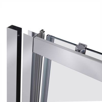 Будкрам купить Душевая дверь в нишу Qtap Taurus CRM208-9.C6 80-90x185 см, стекло Clear 6 мм, покрытие CalcLess Душевая дверь в нишу Qtap Taurus CRM208-9.C6 80-90x185 см, стекло Clear 6 мм, покрытие CalcLess 3